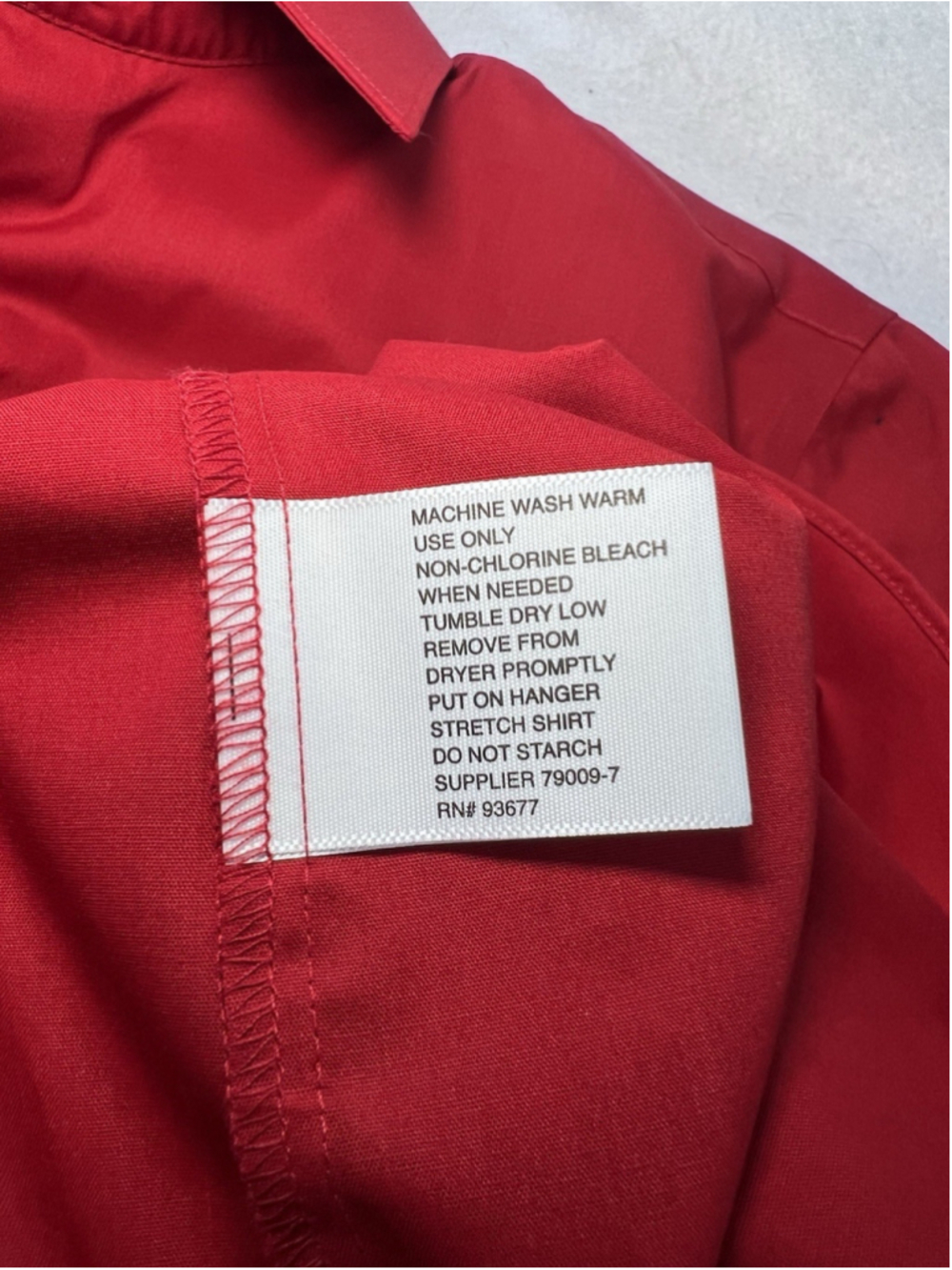 J.Ferrar Dress Shirt Slim Fit Long Sleeve Men's Size M 15-15.5 Red Button Up - Picture 12 of 12